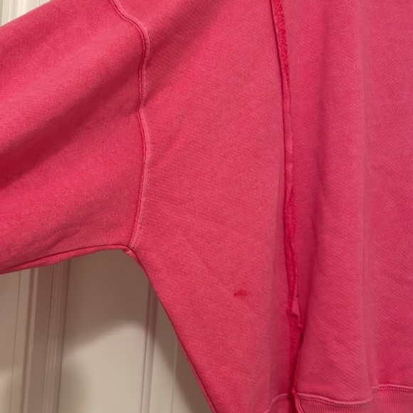 NEW FREE PEOPLE Camden Sweatshirt BARBIE PINK XS - Picture 9 of 10